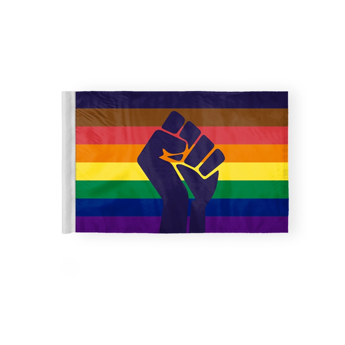 6''x9'' 2ply wPoly POC with fist Motorcycle Flag 2