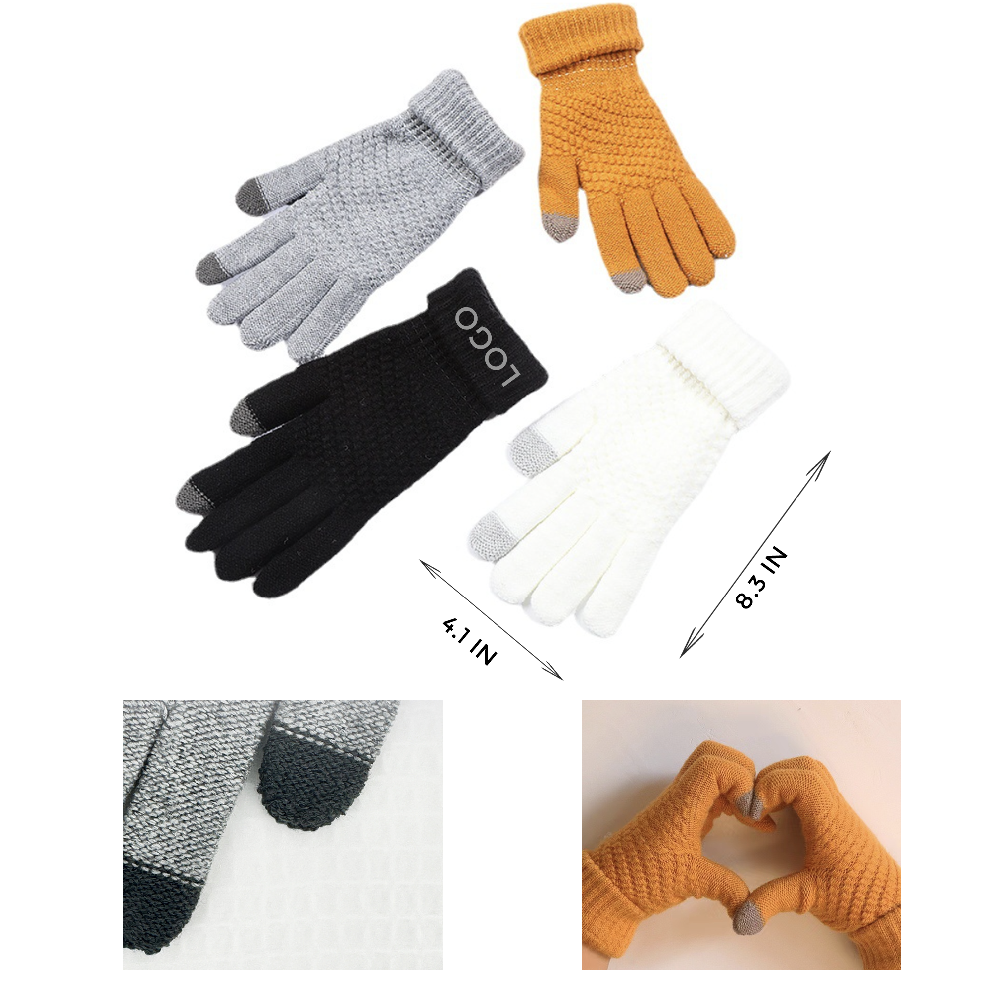 MOQ 10 PCS Versatile Touchscreen Thermal Gloves 2