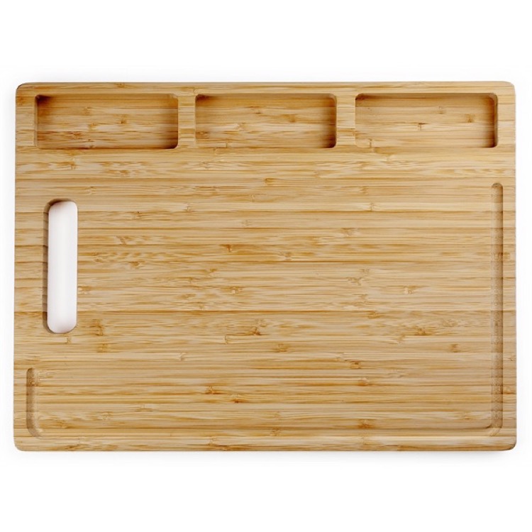BistroTek Master 3 Tray Premium Bamboo Cutting Board 1
