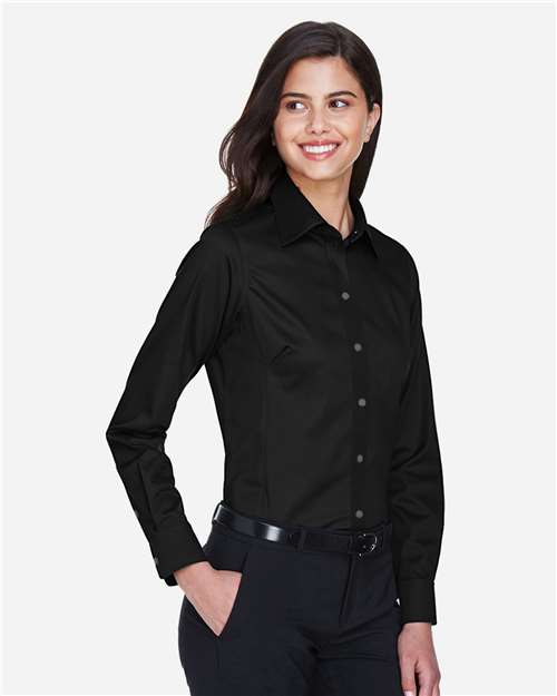Women's Crown Collection® Solid Stretch Twill Woven Dress Shirt - DG530W 7