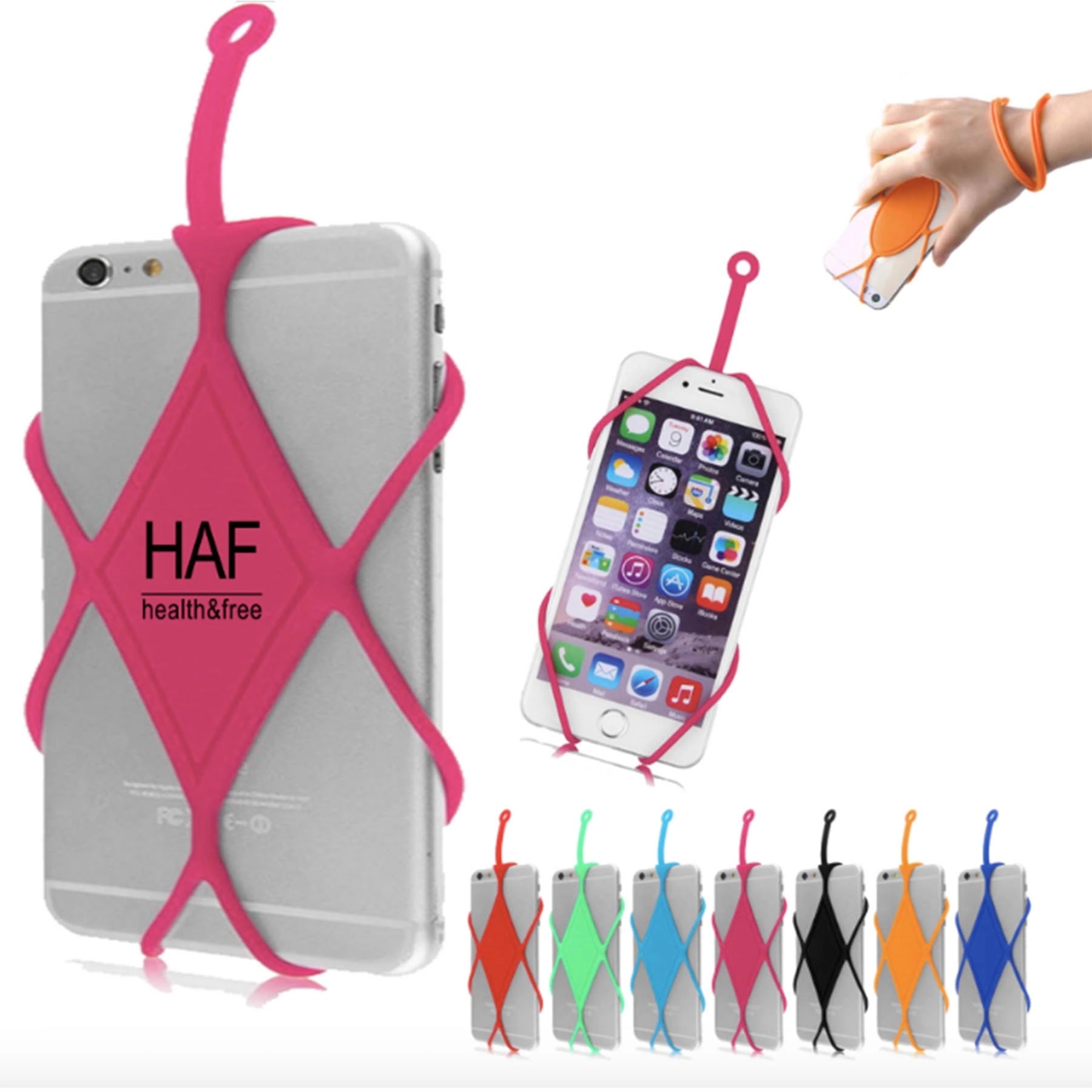 Silicone Phone Card Case Holder with Rope 4