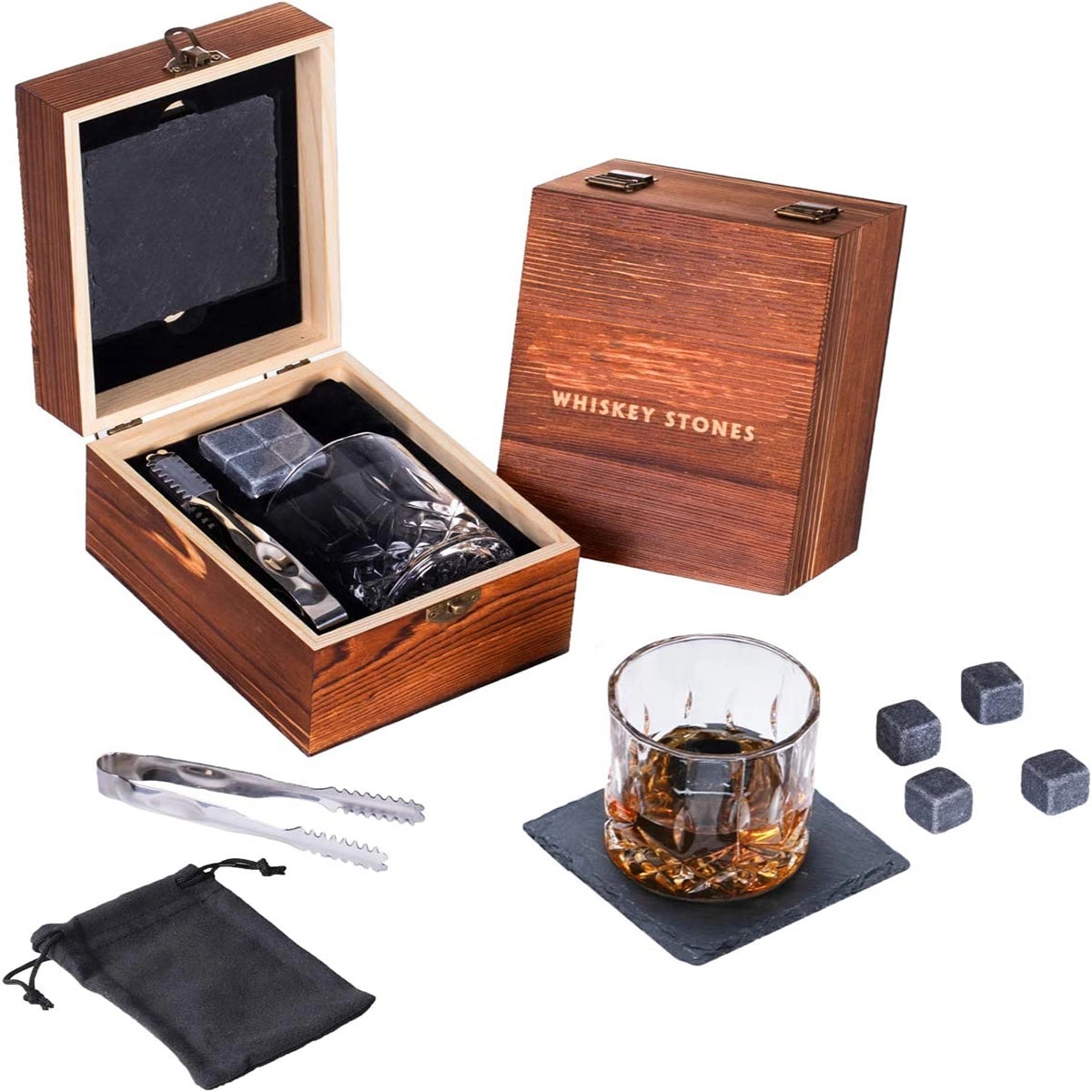 Whiskey Stones And Glass Gift Set 2