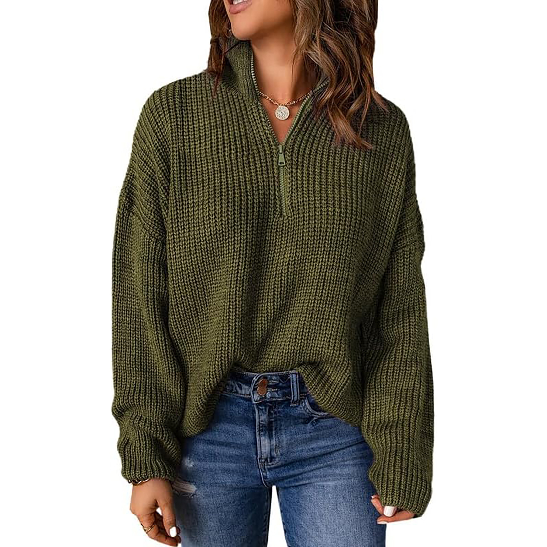 Women's 1/4 Zip Pullover Sweater 11