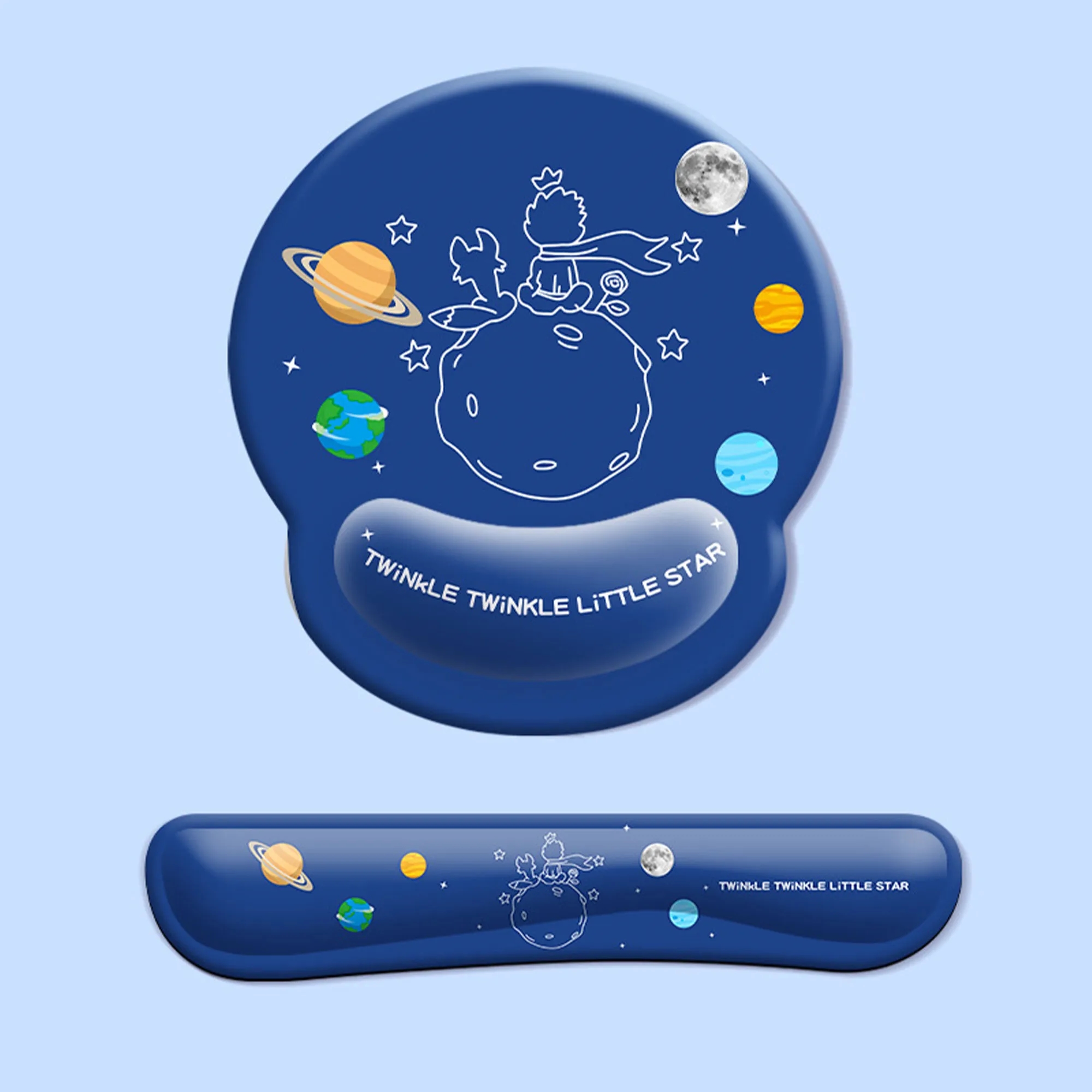 Ergonomic Two Piece Rubber Wrist Rest Mouse Pad Set 14