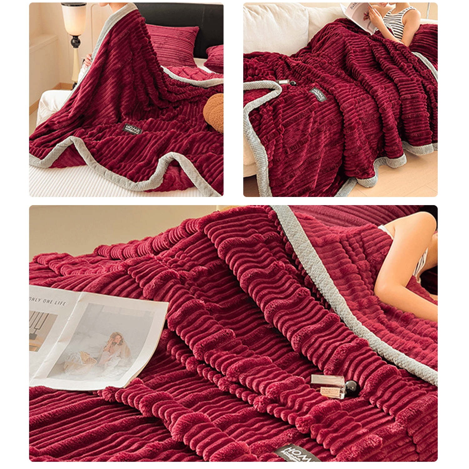 polyester solid color super soft Velvet Flannel blanket 1