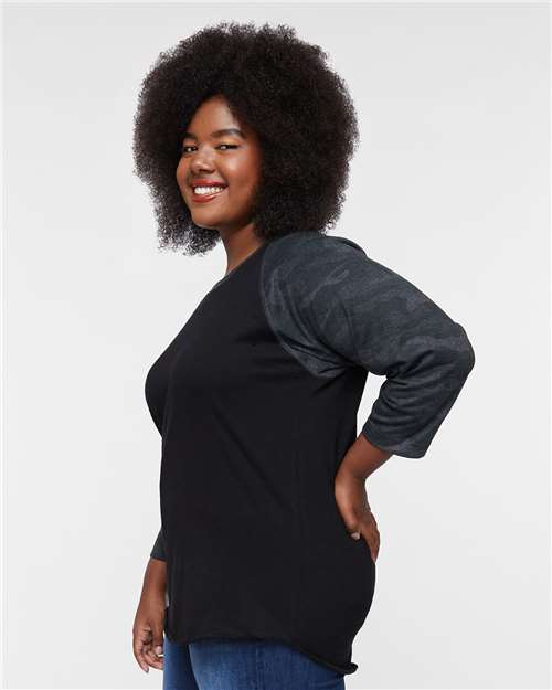 Women's Baseball Fine Jersey Three-Quarter Sleeve Tee - 3530 36