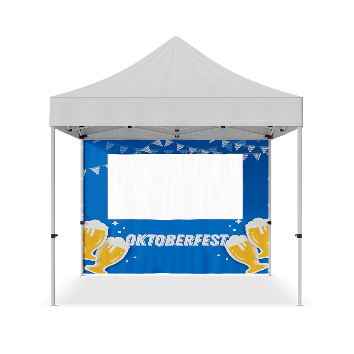 10ft Full Rear/Side Tent Wall Only w/Single Window - 2 Side Imprint 3
