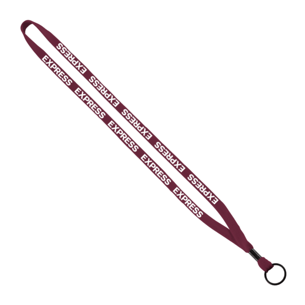 1/2" Cotton Lanyard with Metal Crimp & Split-Ring 47