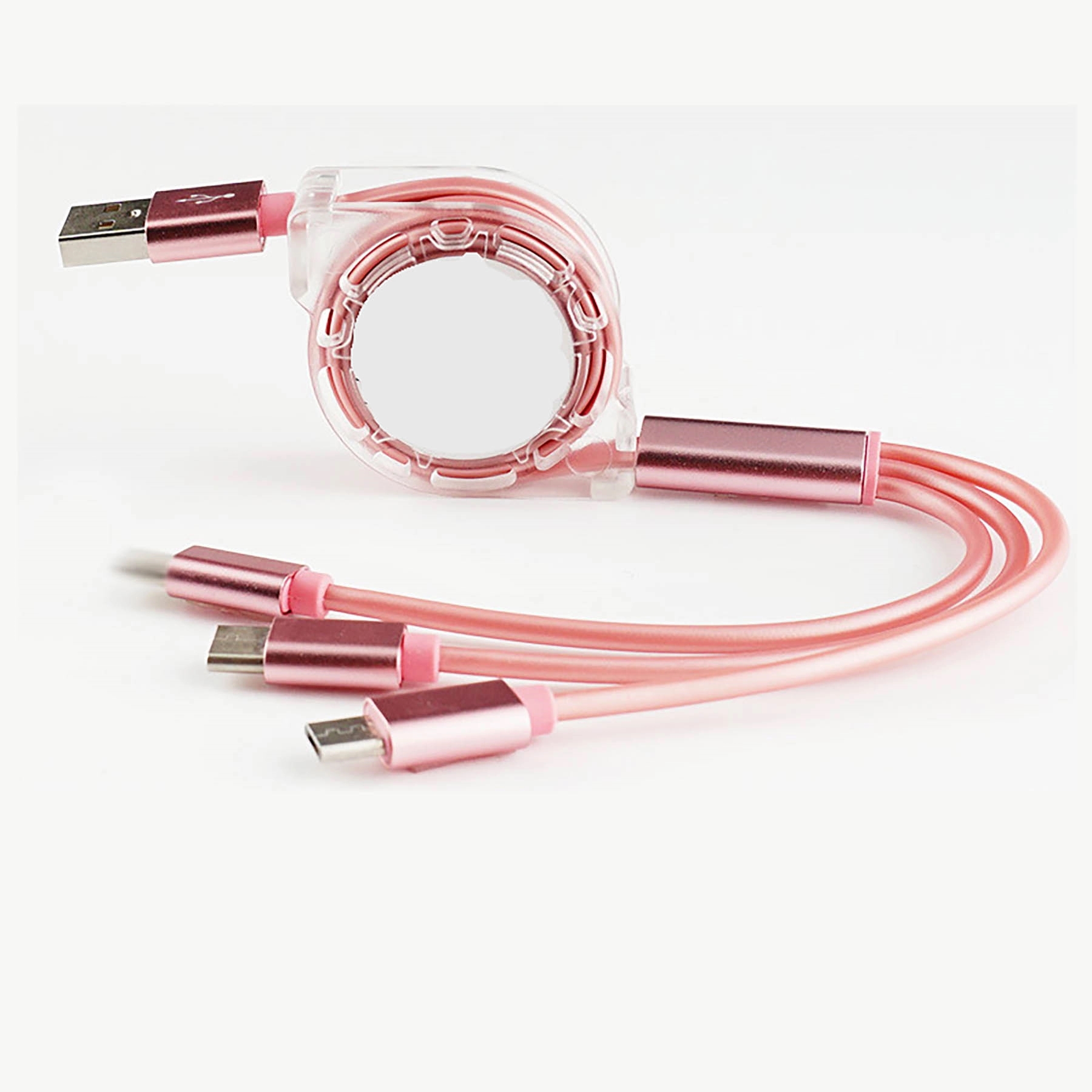 Micro USB Charging Cable 3-in-1 Multi Retractable Lightning 3