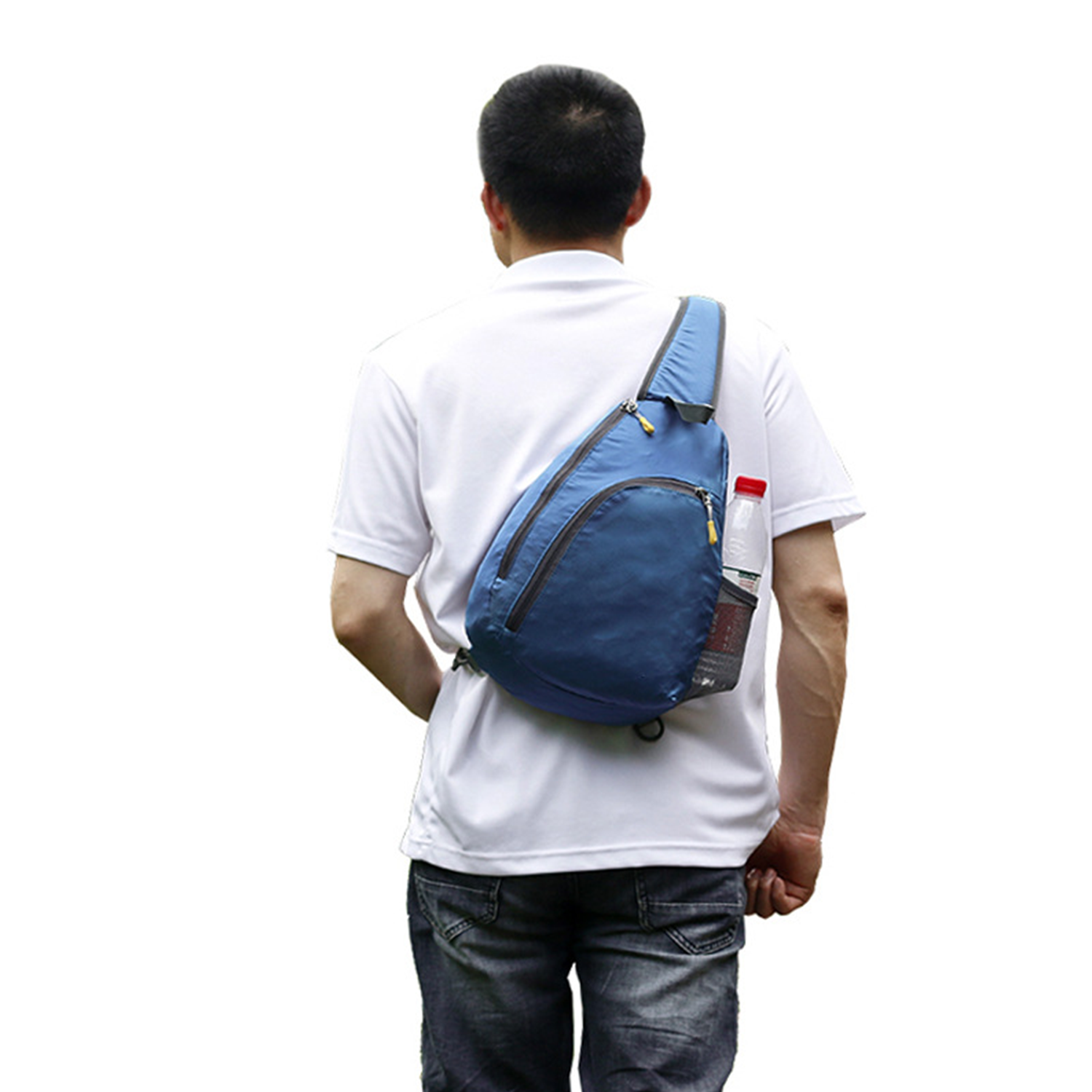 Nylon Crossbody Shoulder Chest Bag With Earphone Port 5