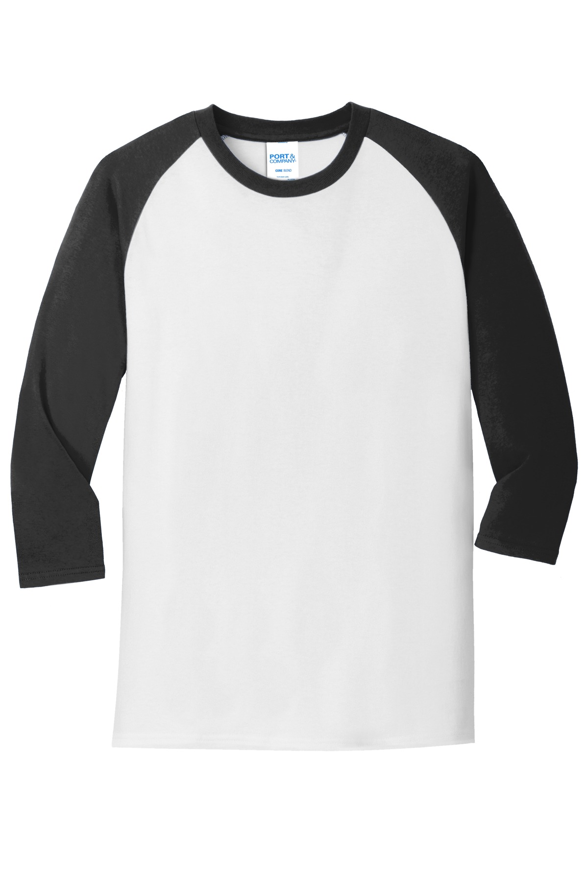 Port & Co Core Blend 3/4-Sleeve Raglan Tee. PC55RS 49