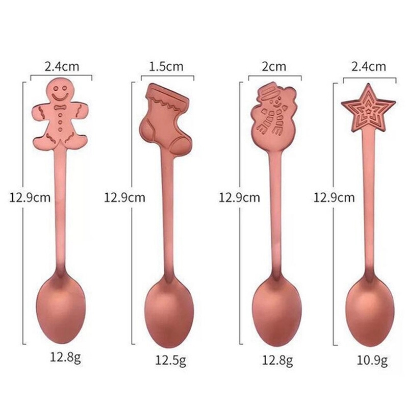 Christmas Stainless Steel Coffee Spoons Set 8