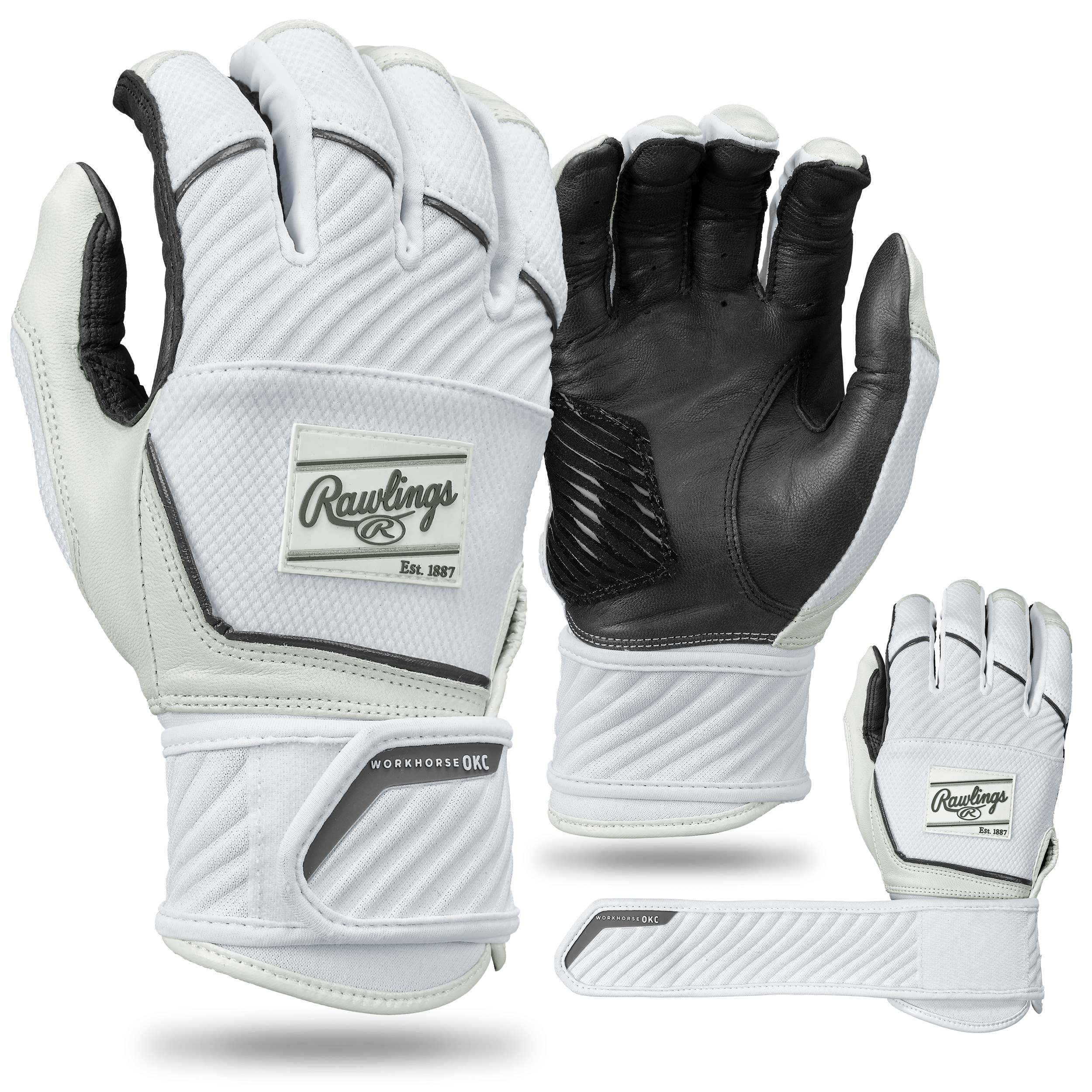 Rawlings Women's Workhorse OKC Fastpitch Batting Gloves 1