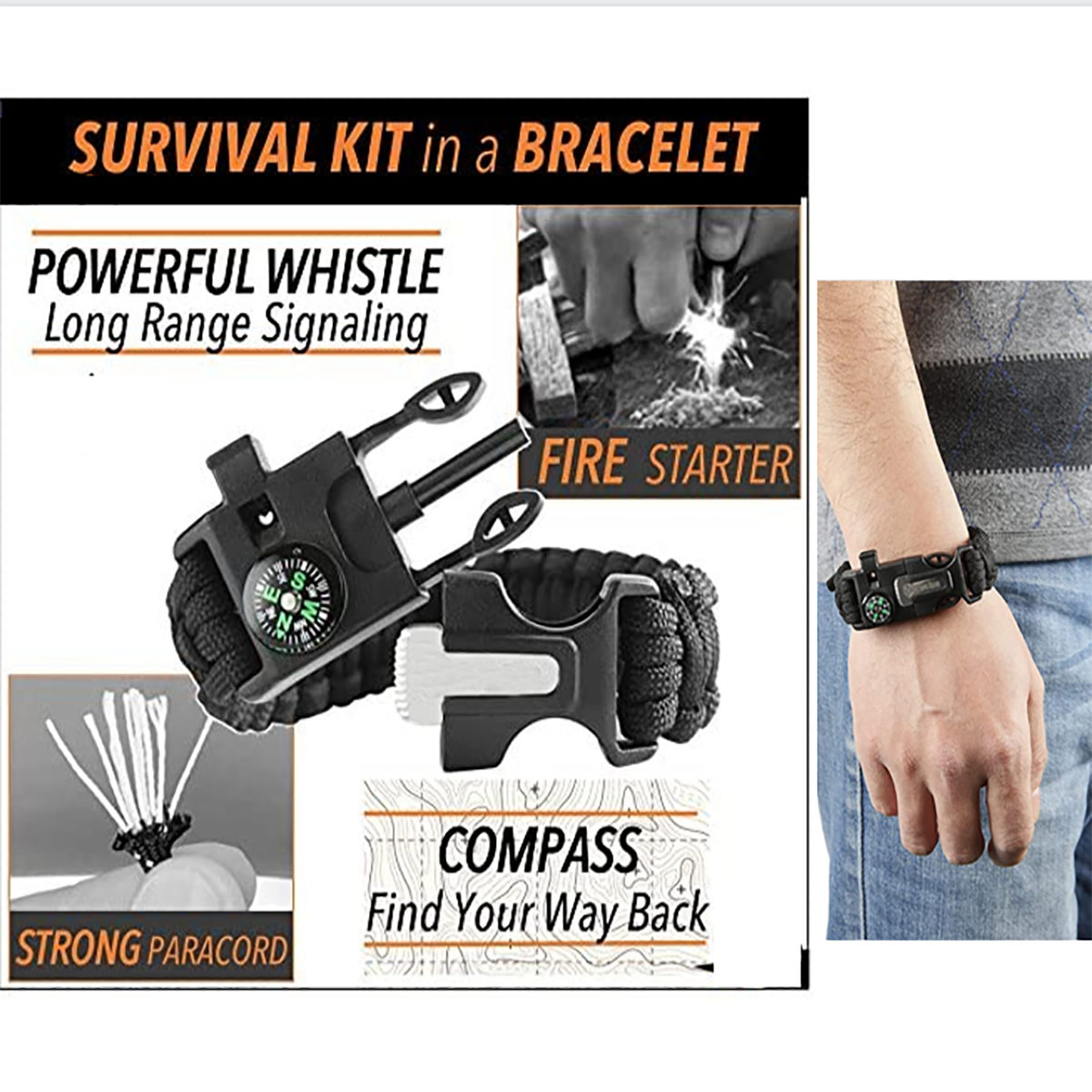 Paracord Survival Bracelet Outdoor 6