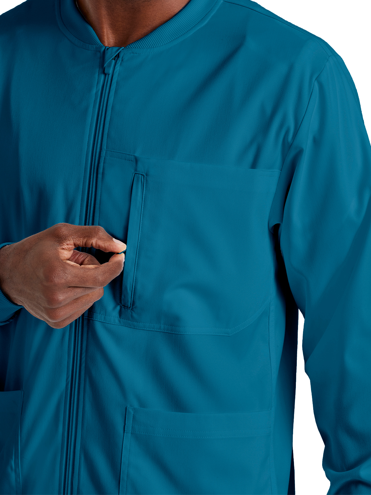 Grey's Anatomy Spandex Stretch - Men's Five-Pocket React Warm-Up Scrub Jacket 20