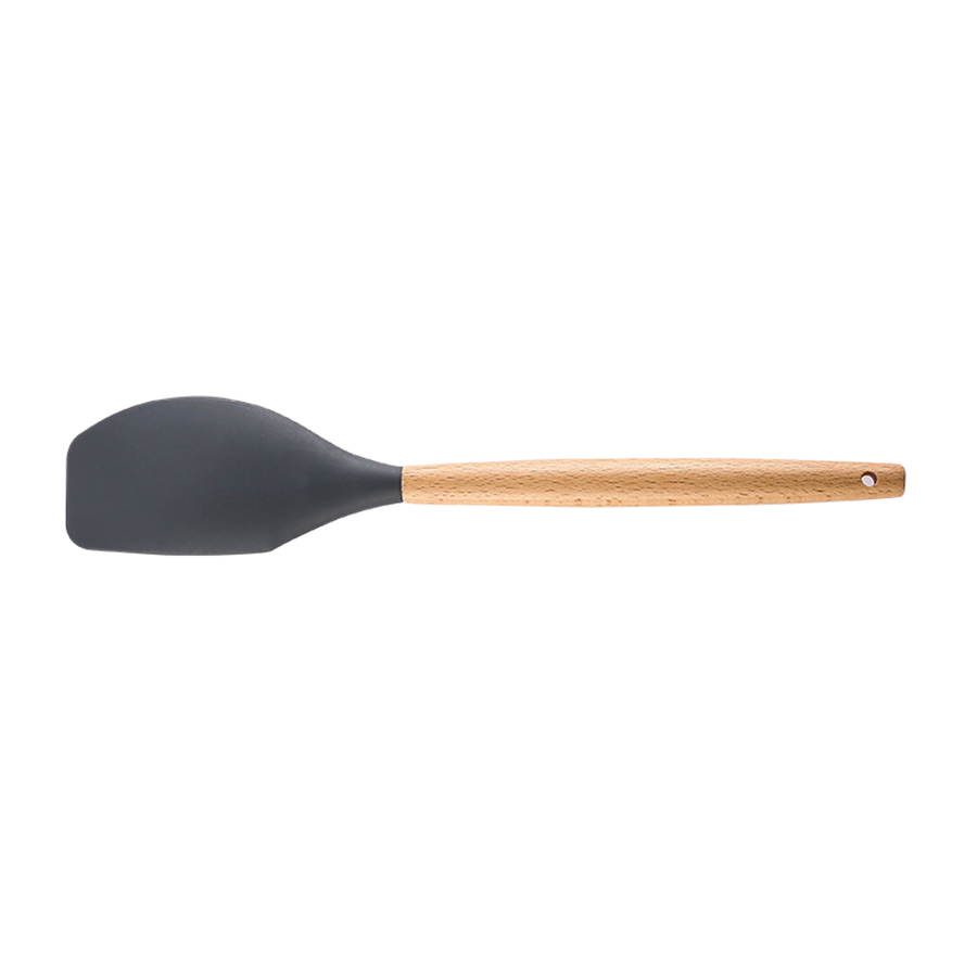 Silicone Cooking Or Serving Utensil With Wooden Handle 19
