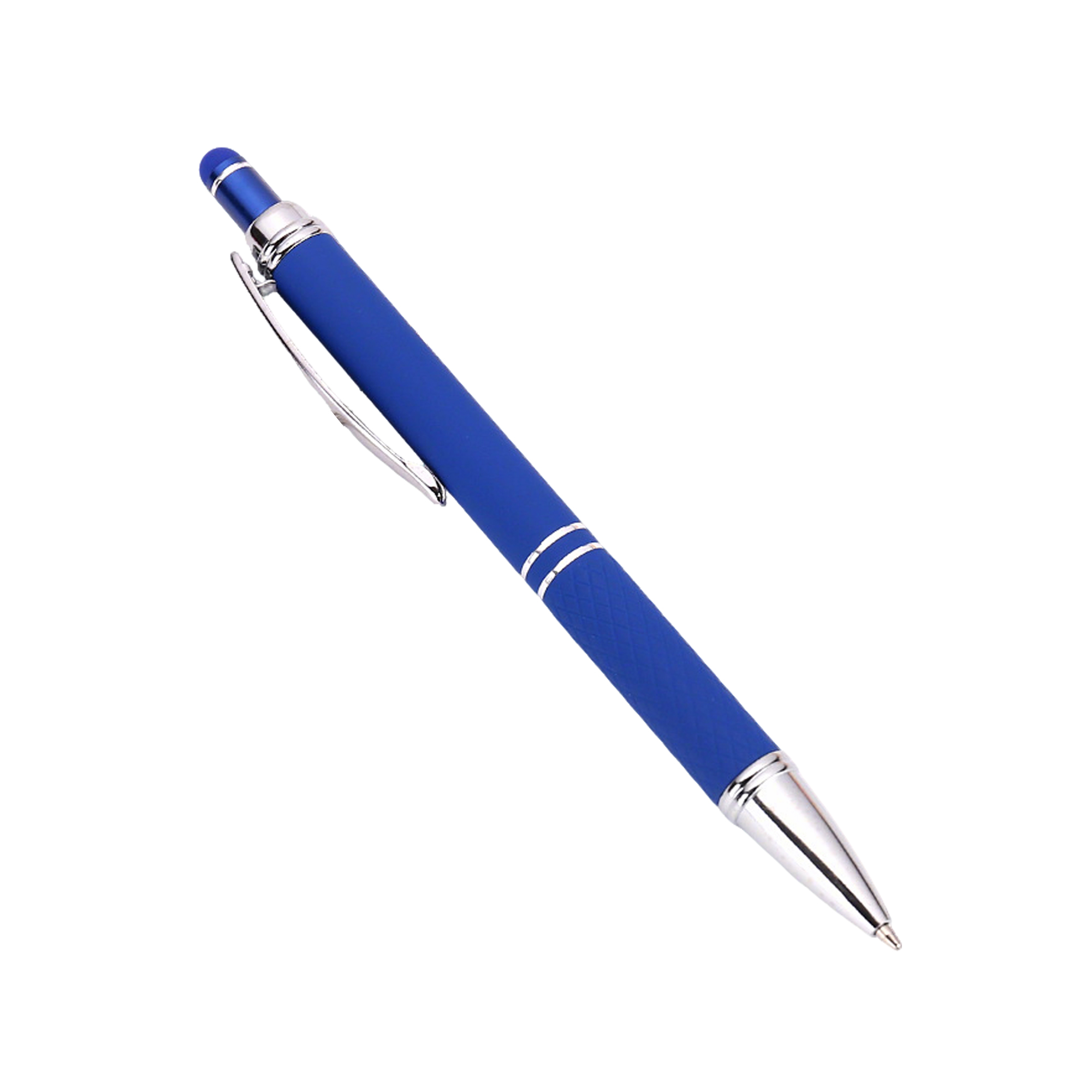 Metallic Stylus Ballpoint Pen With Soft Touch 5.5" Length 2
