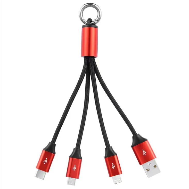 3-In-1 USB Cable With Keychain 4