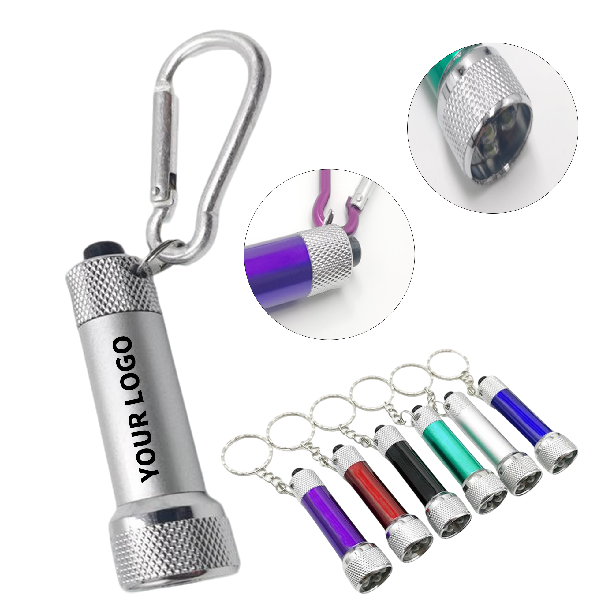 Five LED Mini Torch Light Keychain Attachment 3