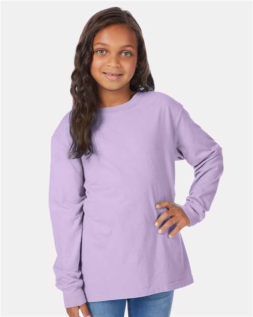 Youth Garment-Dyed Long Sleeve T-Shirt - GDH275 3