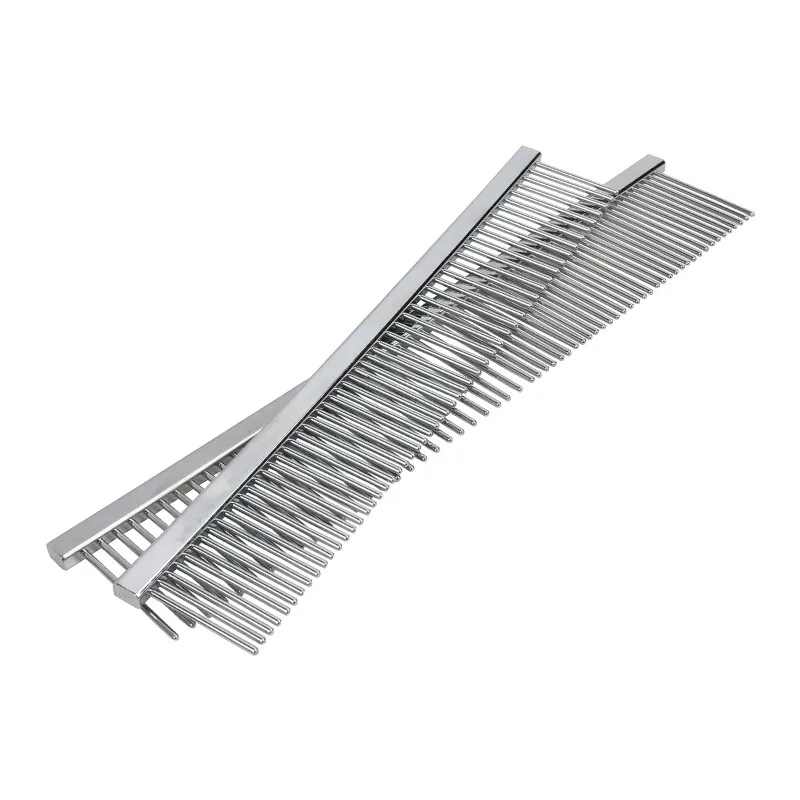 Electroplating stainless steel beauty comb for pets 2