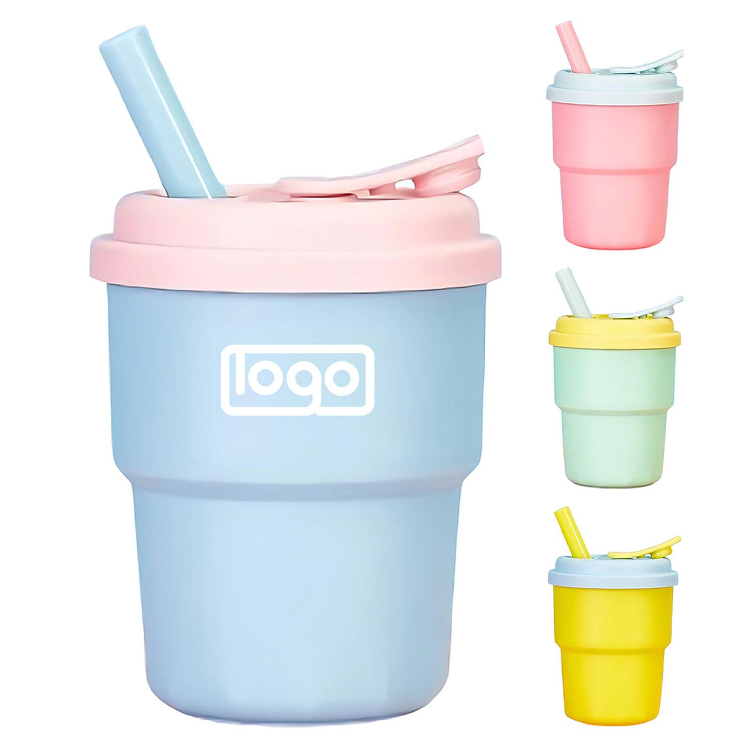 12oz Children's Silicone Straw Cup 2