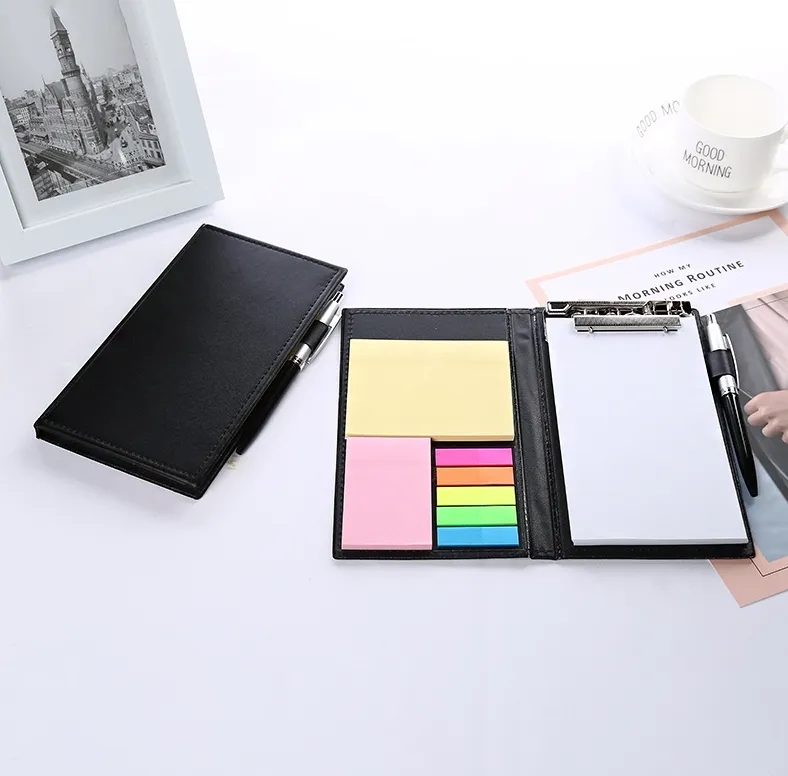 Custom Logo Sticky Notes Set with Holder, Bulk Office Memo Pads for Business Gifts 2