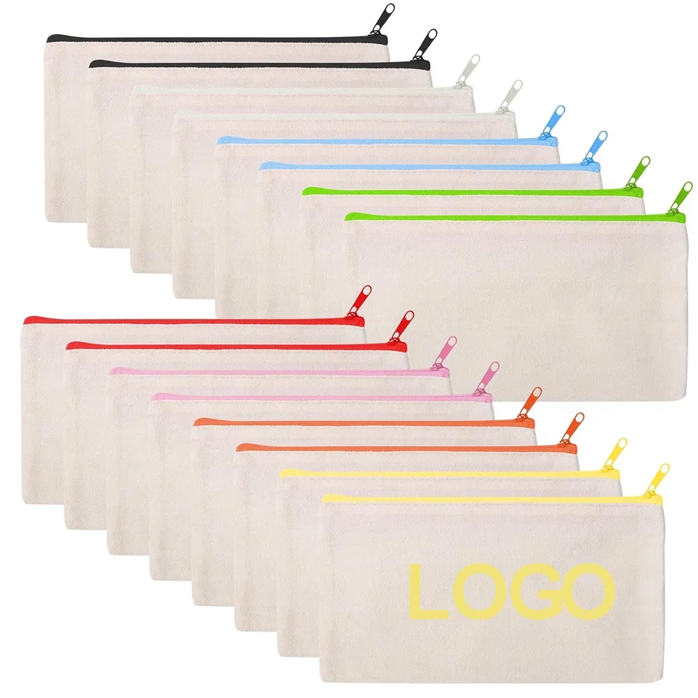 Cotton Canvas Zipper Bags, custom tote bag with logo imprint 7