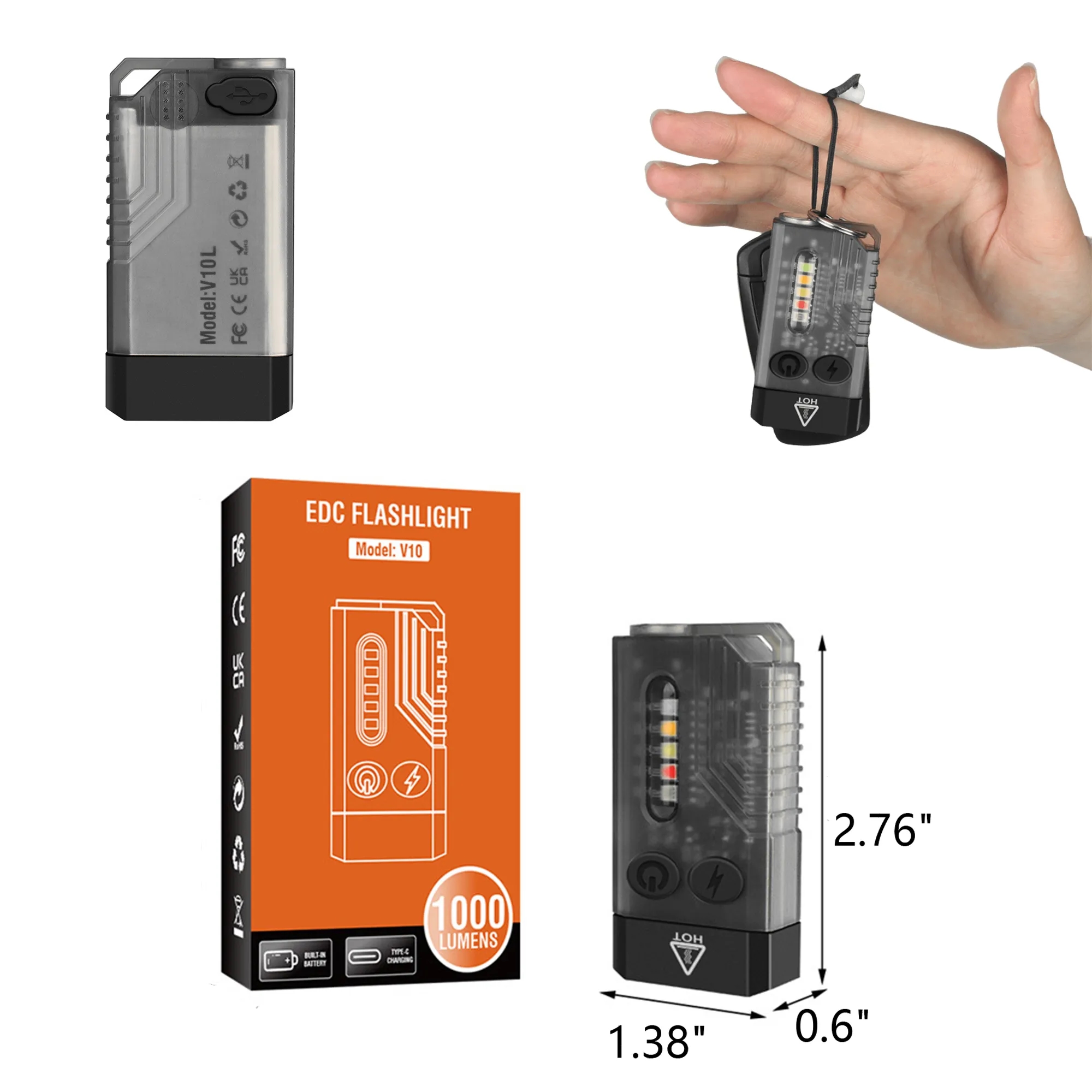 Pocket Powerful Flashlight Magnet Buzzer 5