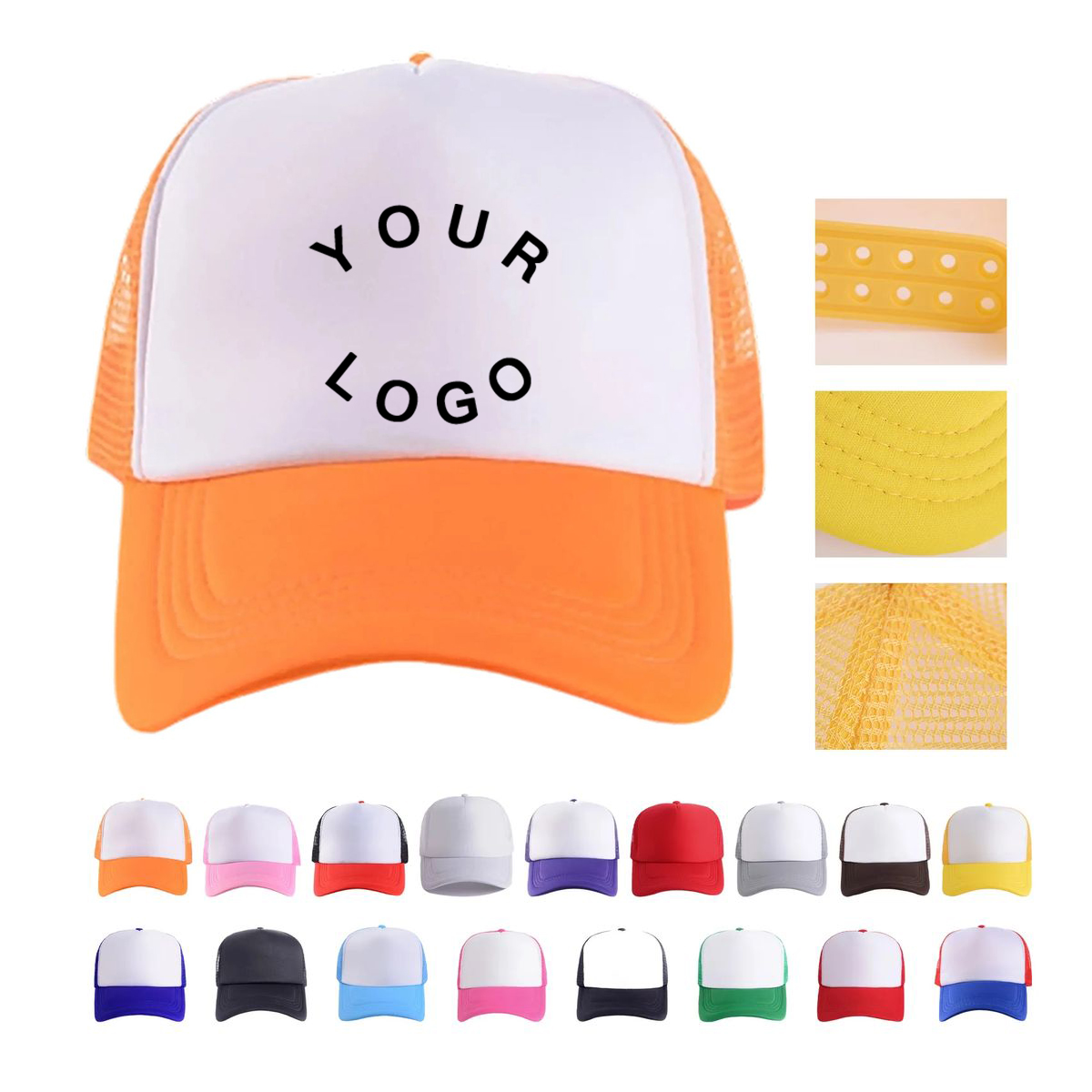 Low Profile Foam Trucker Cap with Curved Visor 5