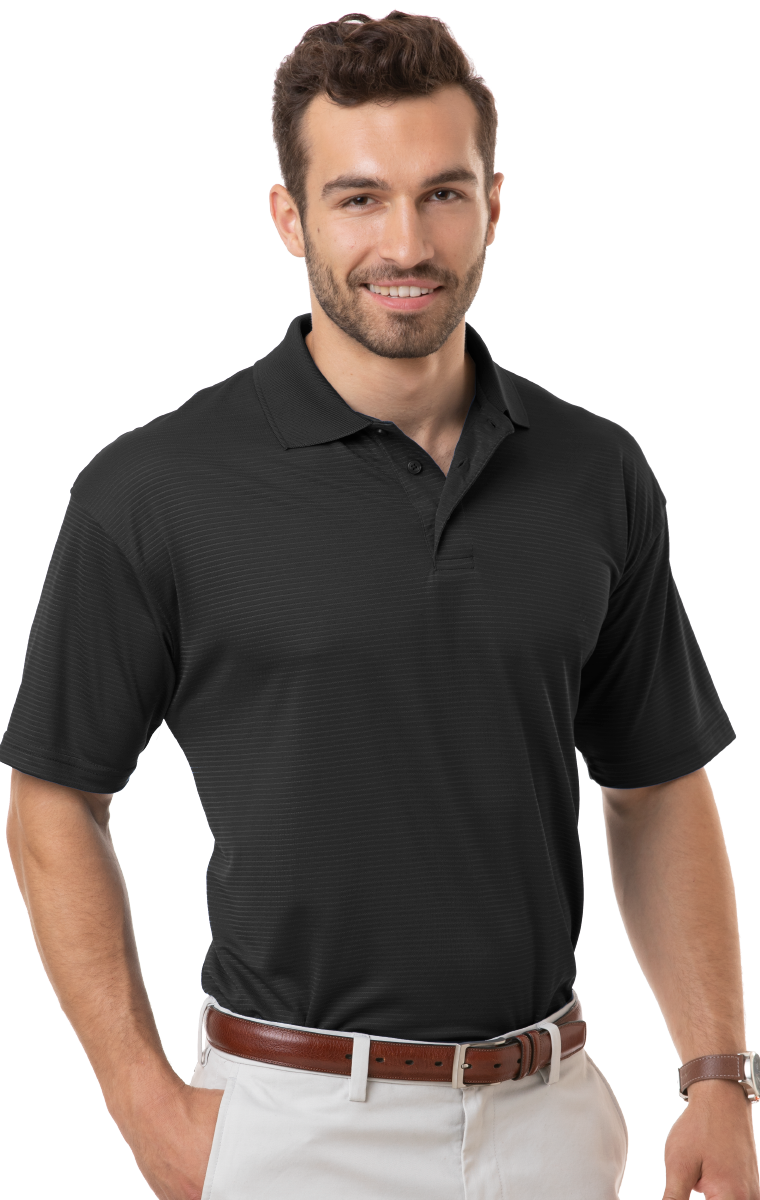 Adult Tonal Stripe Wicking Polo 2