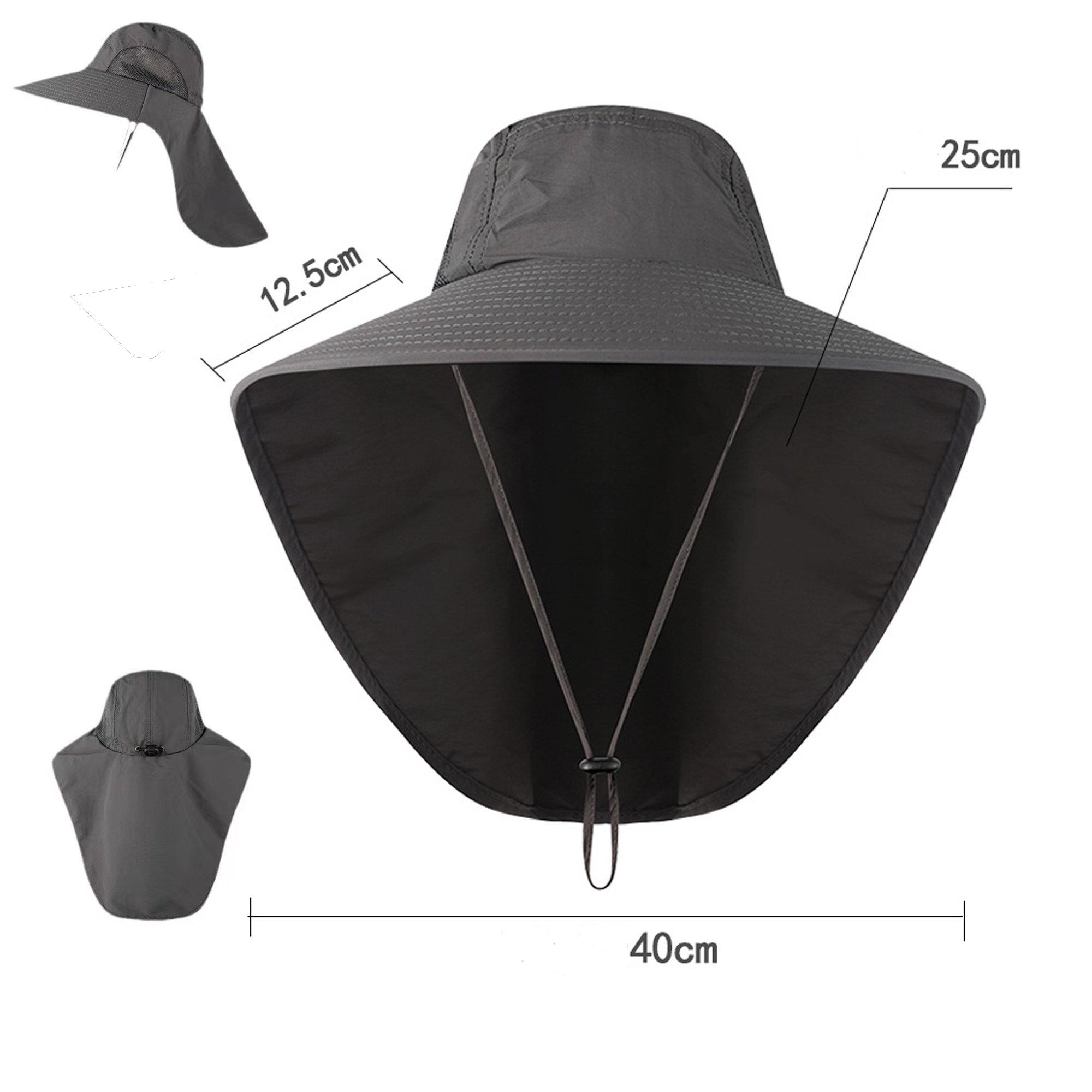 UPF50+ Sun Hat With Neck Flap 2