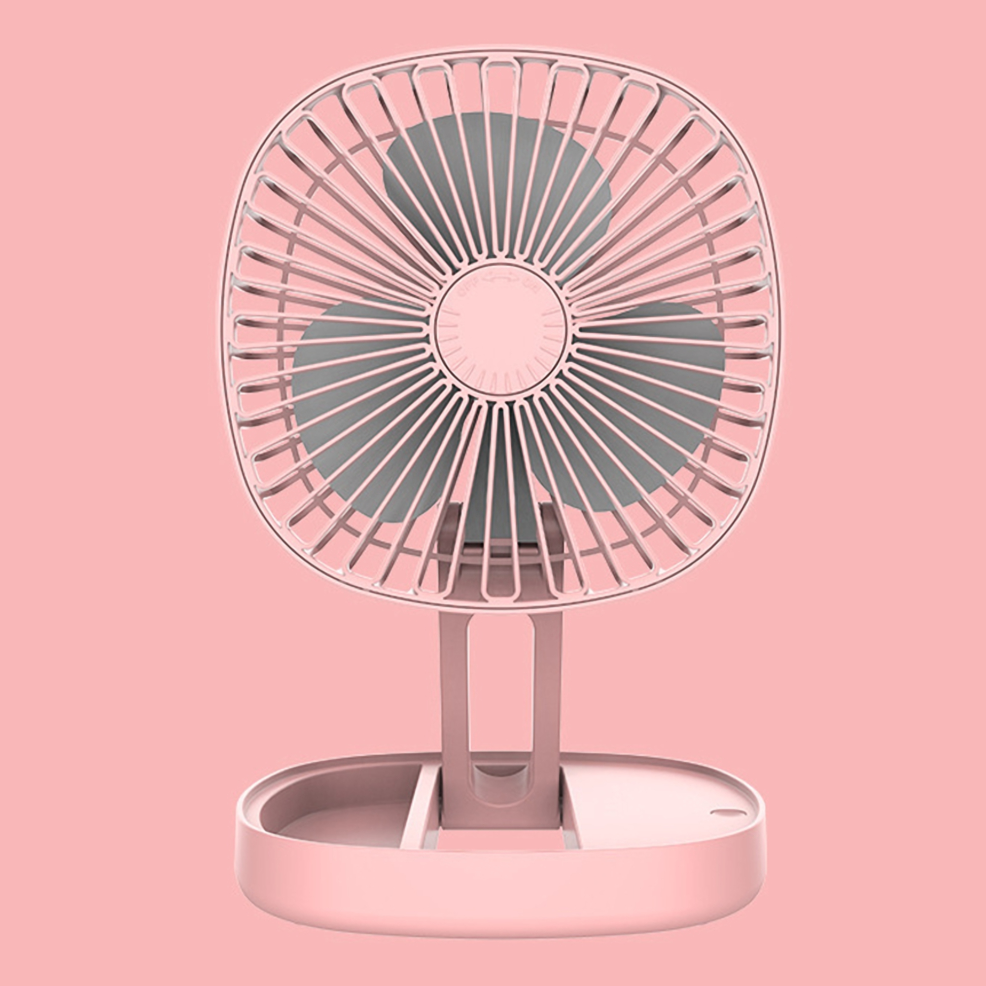 Foldable USB Desk Fan w/Storage Tray 3