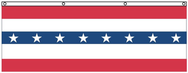 Patriotic Flats - 3' x 8' - Cotton with Stars 2