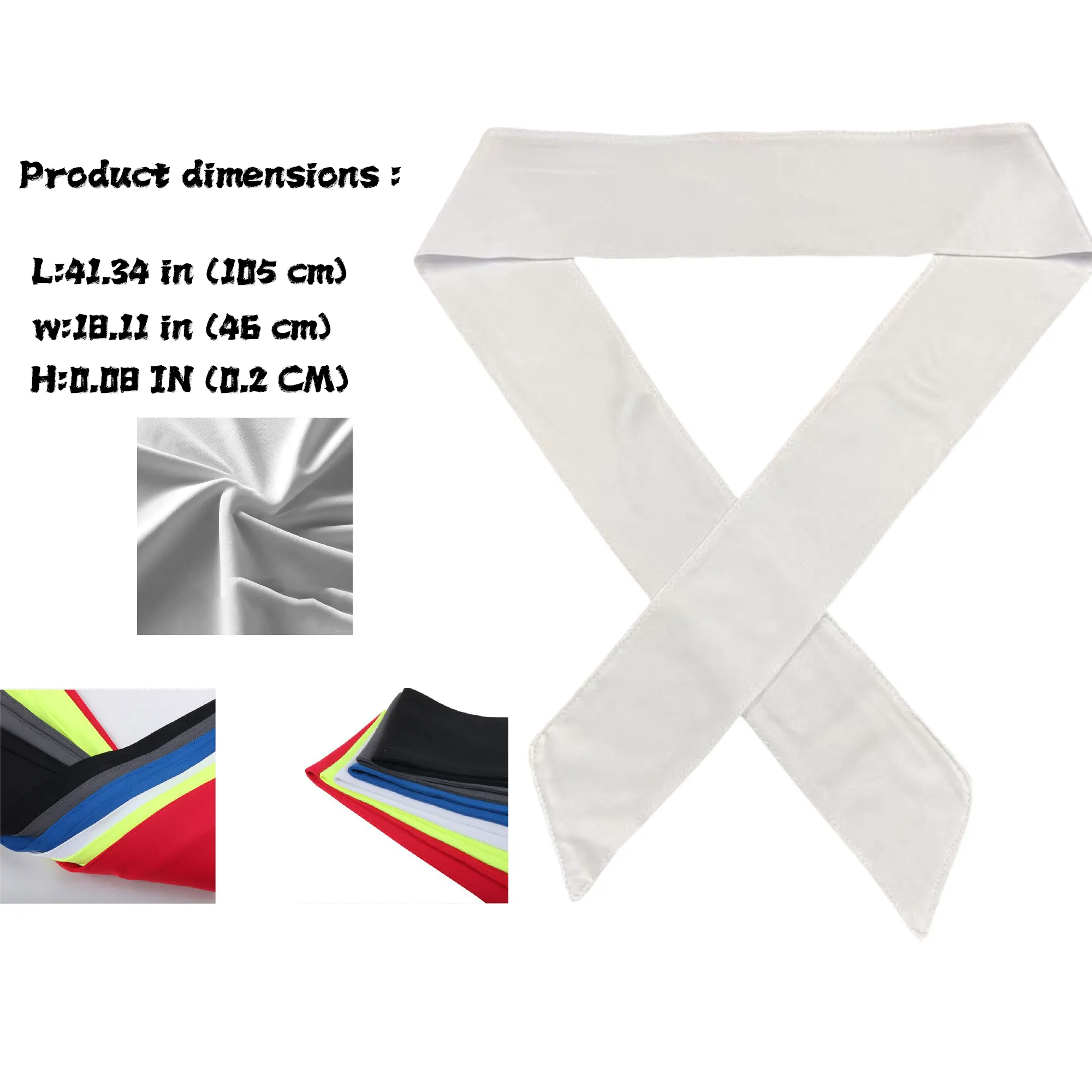 Breathable quick-drying sports headband with tie closure 3