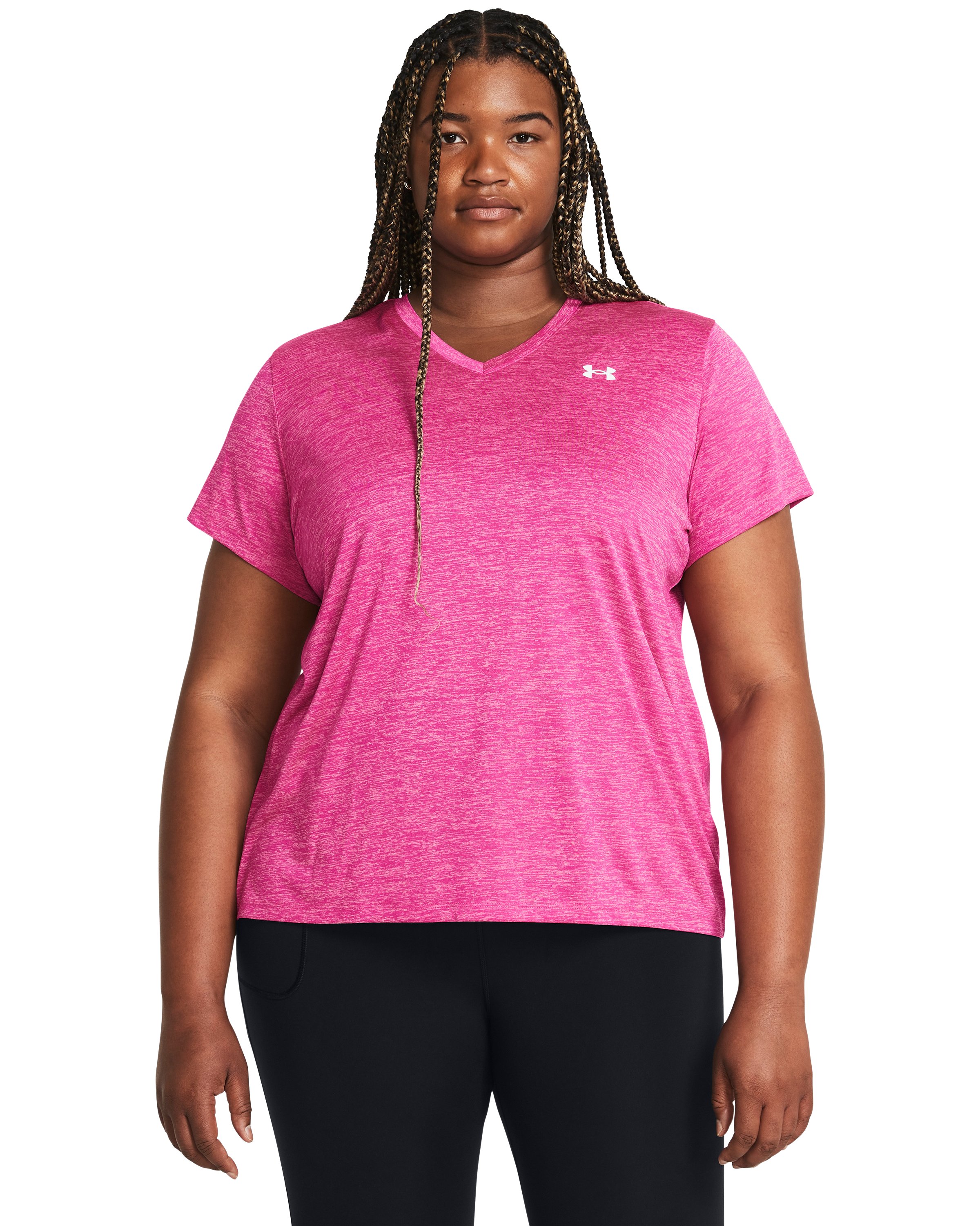 UA Tech Twist Women's V-Neck Short Sleeve 3