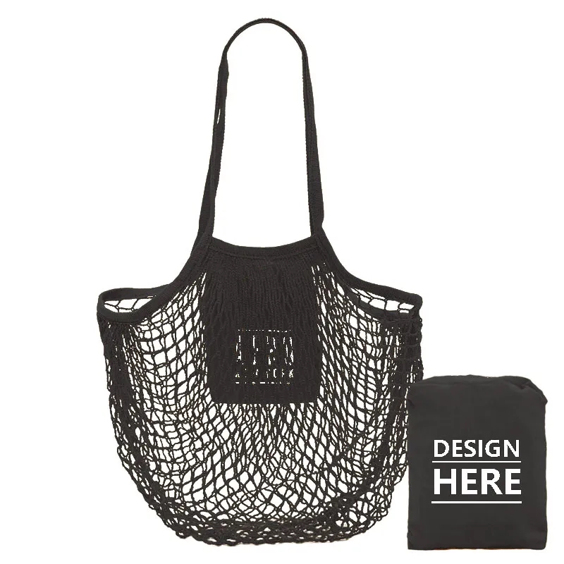 Mesh Cotton Tote, custom tote bag with logo imprint 5
