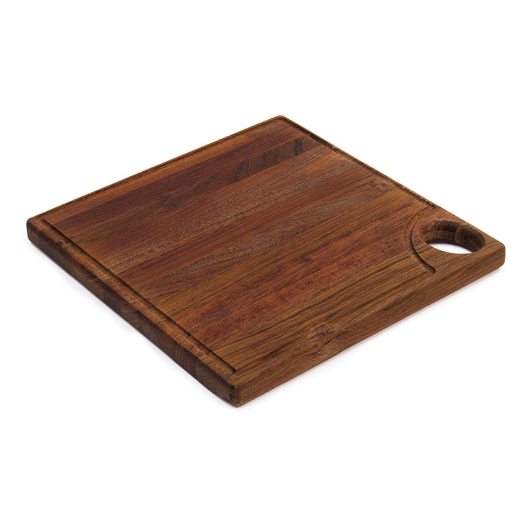 Brazilian Cherry Cutting Board Edge Grain with Drip Groove 12x12x1