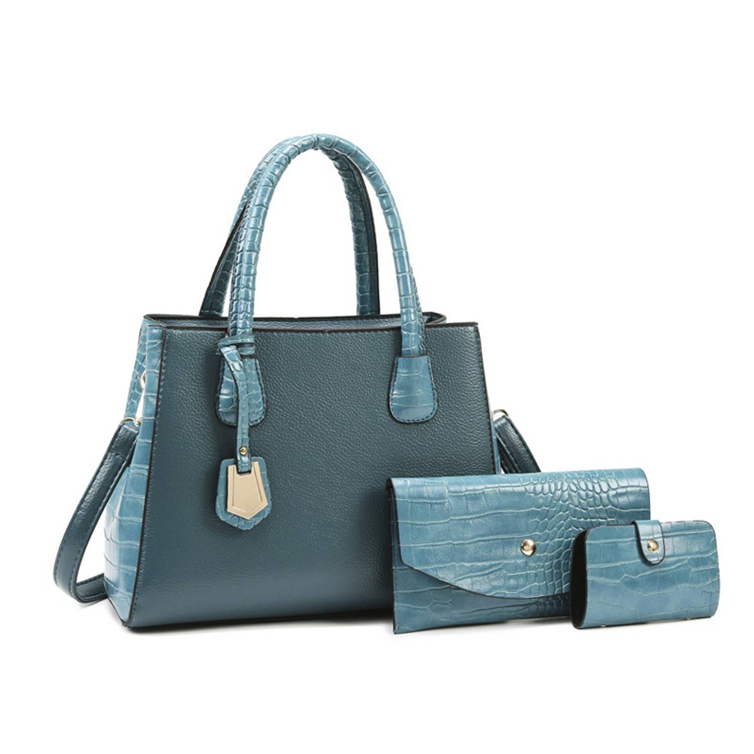 3 in 1 Pu Leather Popular Classic one-shoulder handbag set 4