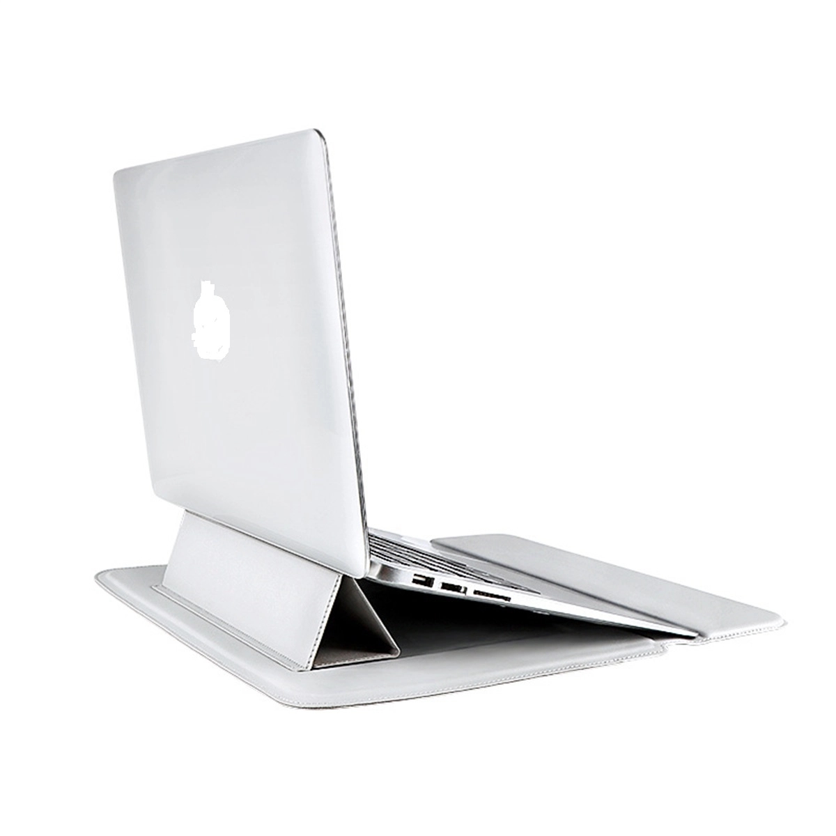 Pu Leather Laptop Sleeve Protective Case Bag With Stand 4