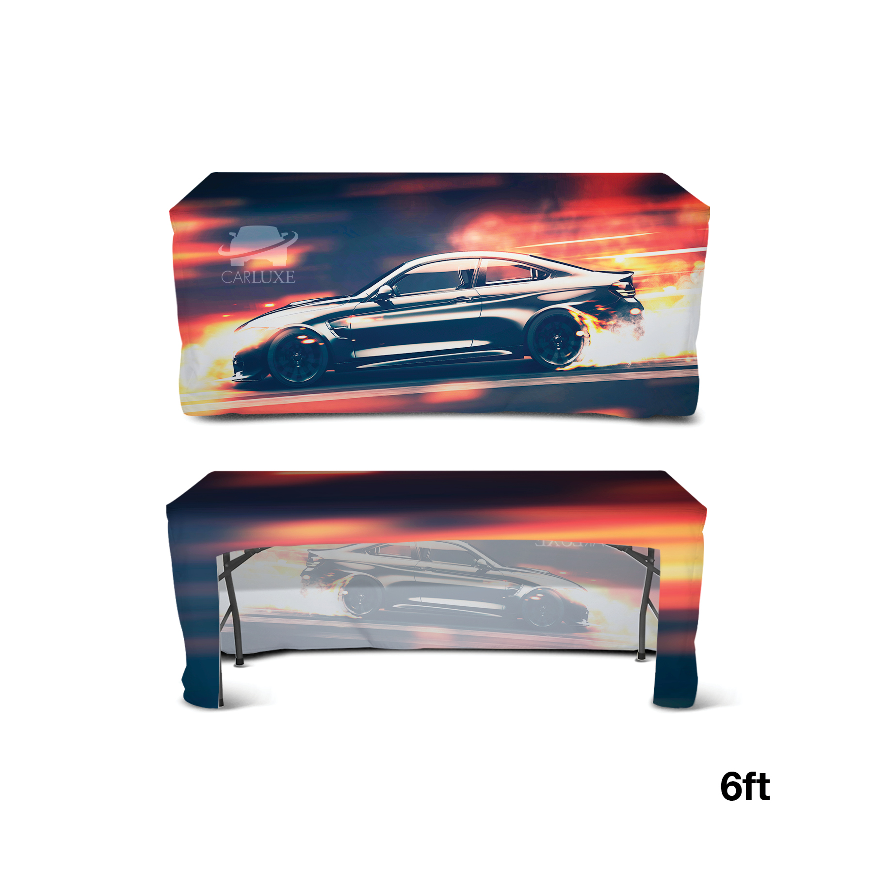 DisplaySplash 6' Fitted Open Back Table Cover 4