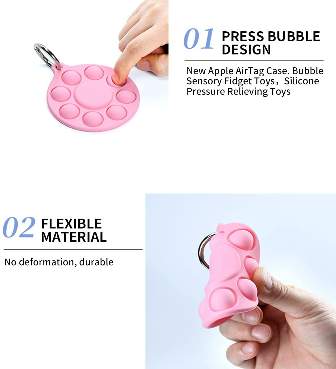 New AirTag Case w/ Bubble Sensory Fidget Toys 2