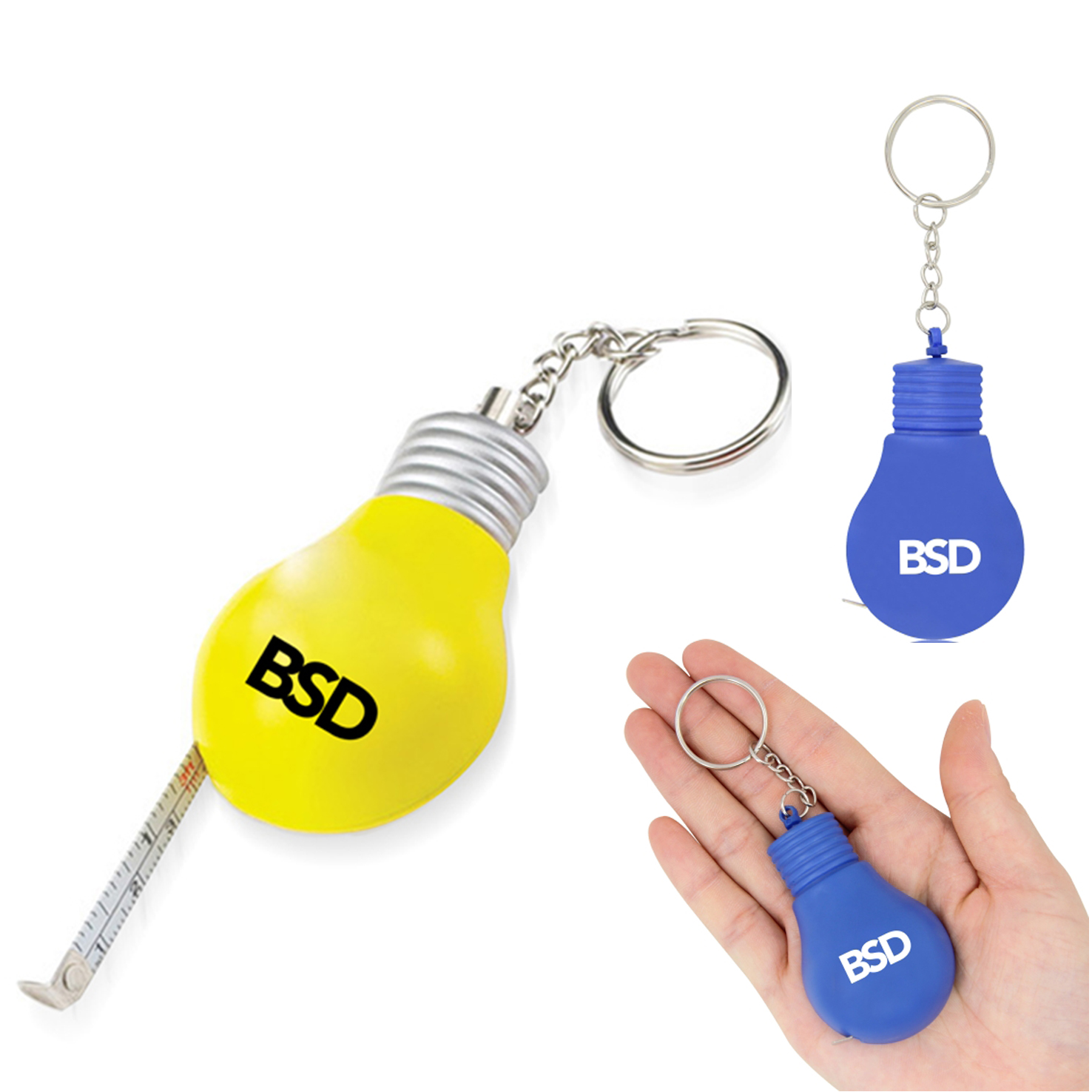Bulb Shaped Measuring Tape Keychain 1