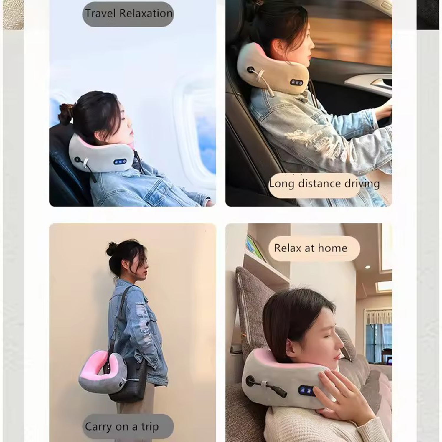 Portable U-shaped massage pillow 5