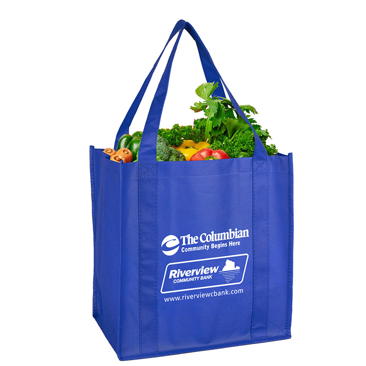 12-1/2"W x 13"H x 8"Gusset - "MEGA" Grocery Shopping Tote Bag 33