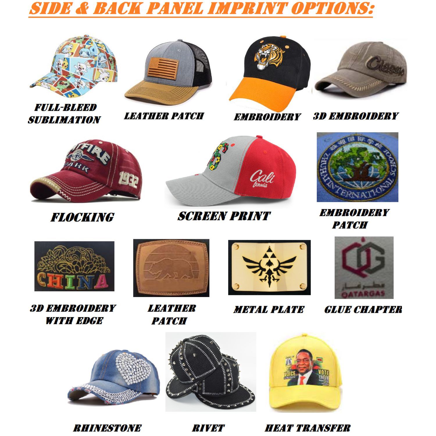 Fully Customizable Made to Order Sublimation Baseball Caps 7