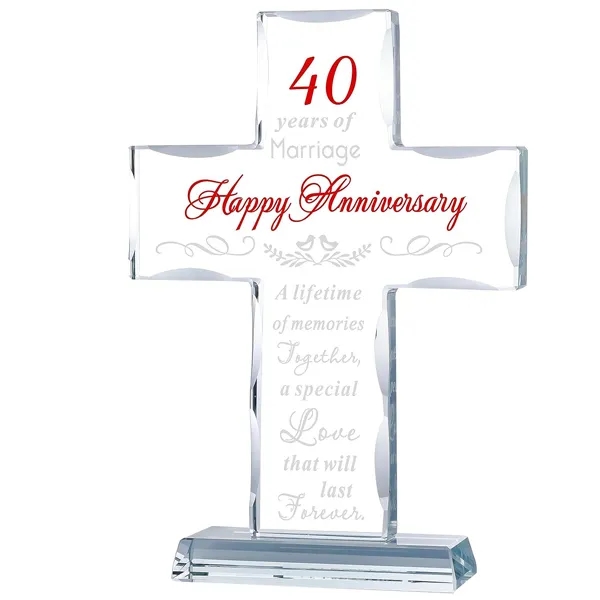 Personalized Standing Crystal Cross 8