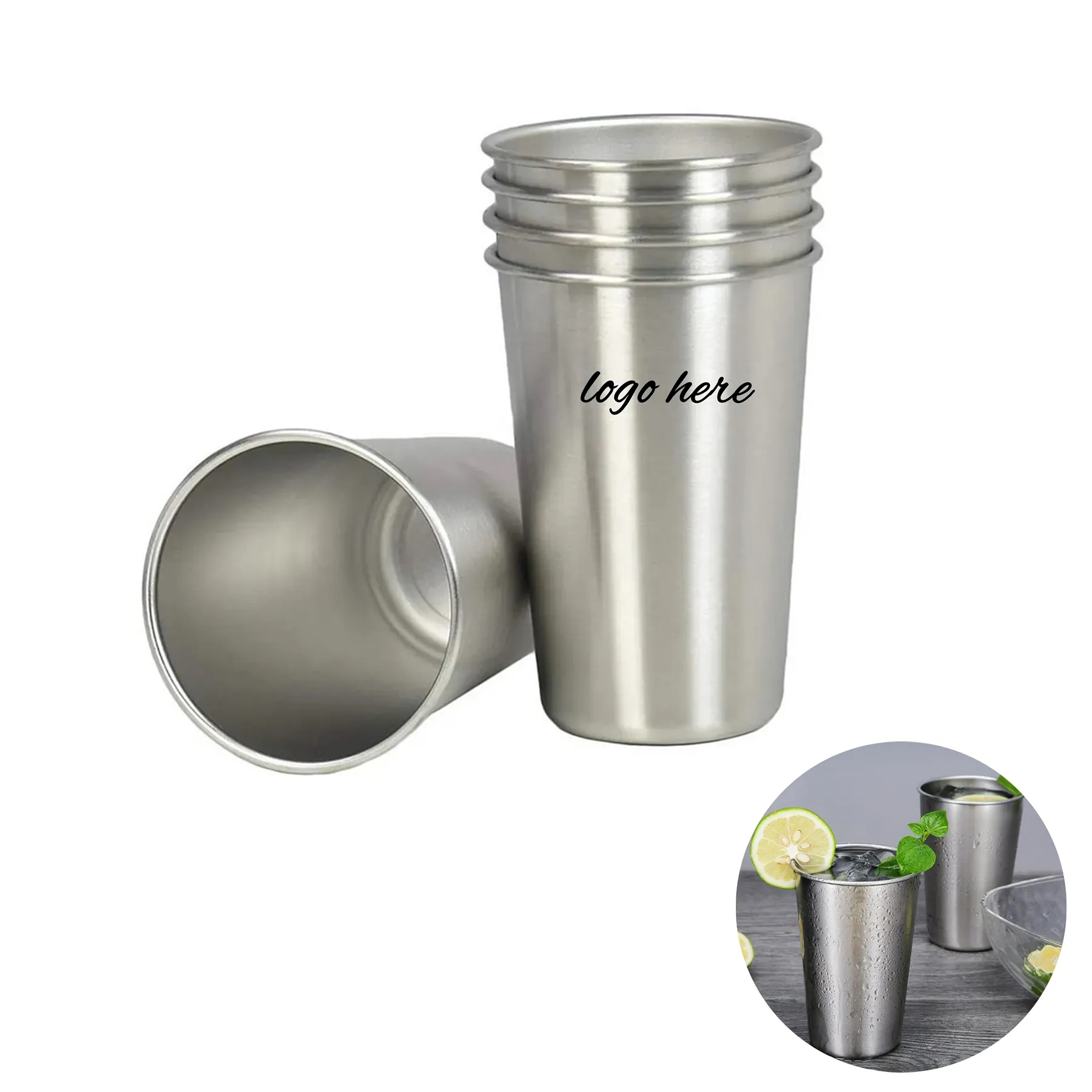16 Oz Stainless Steel Pint Cup MOQ50 7