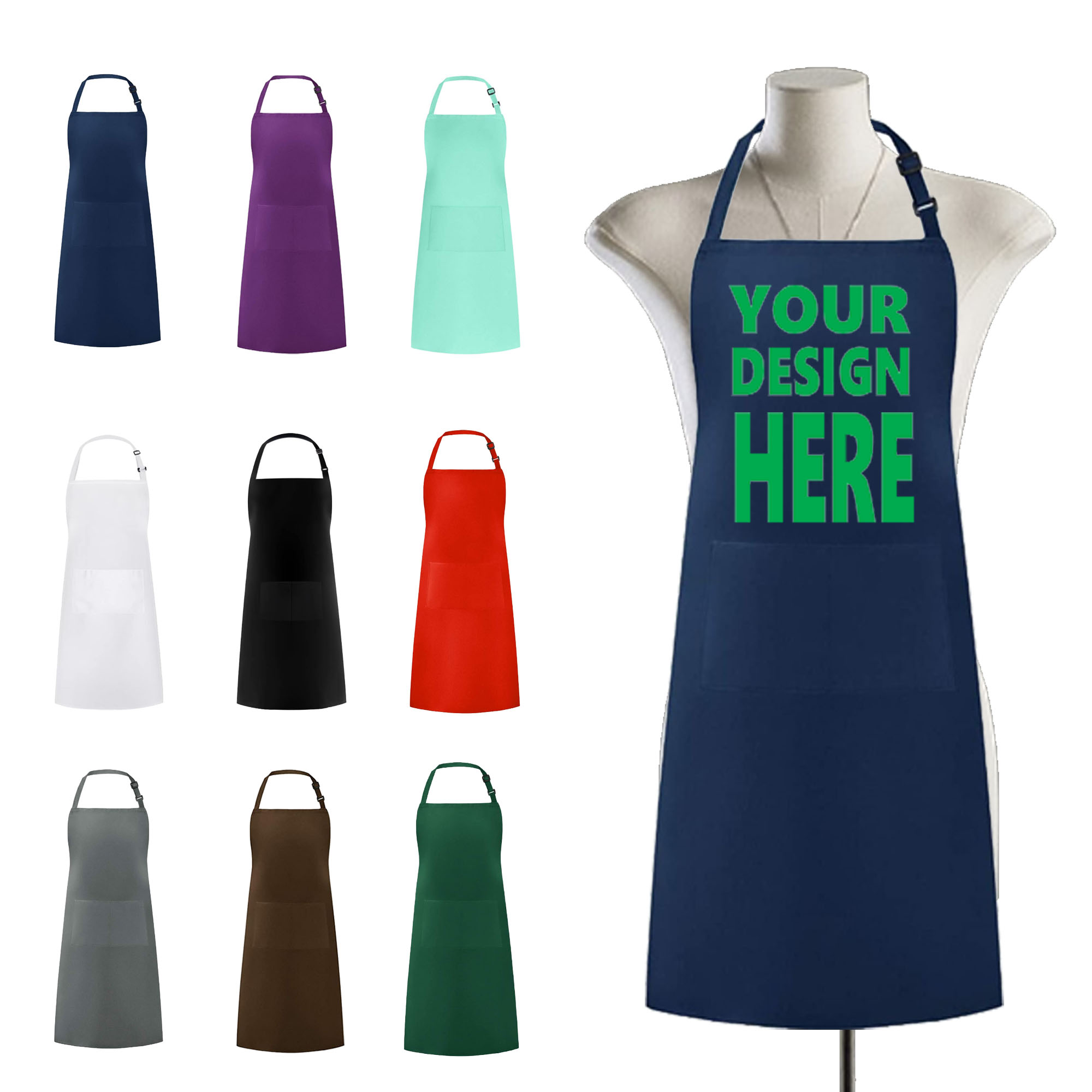 Port Authority Full-Length Two-Pocket Bib Apron 4