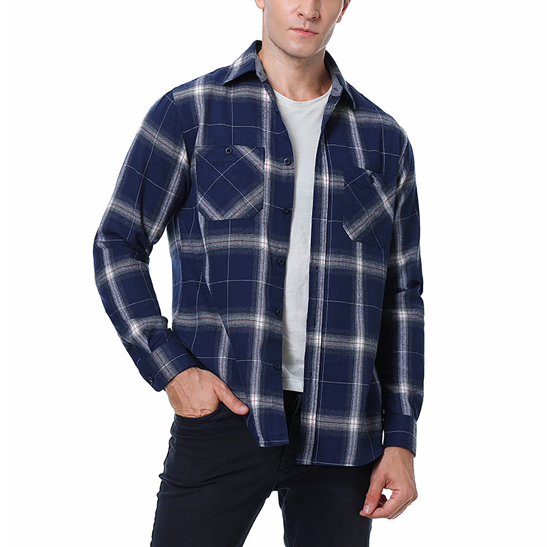 Men's Flannel Plaid Shirt 15